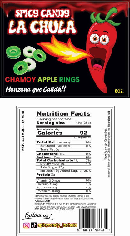 Chamoy Apple Rings - Manzana que Calida!!