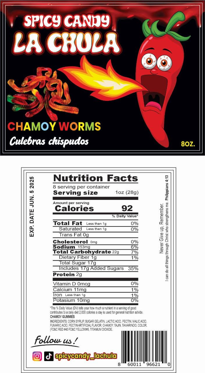 Chamoy Worms - Culebras chispudos