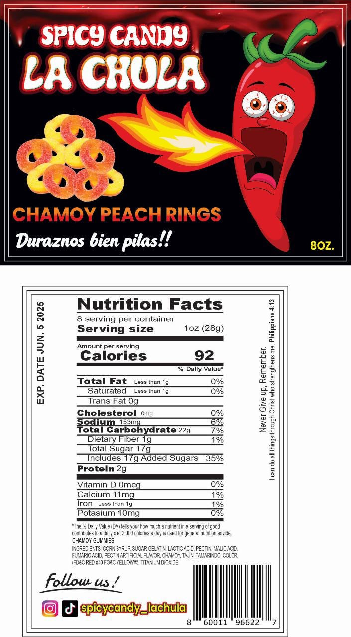 Chamoy Peach Rings - Duraznos bien pilas!!